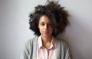 Young lady with messy hair as a symbol of anxiety disorder